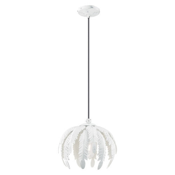 Acanthus 1 Light Antique White Mini Pend