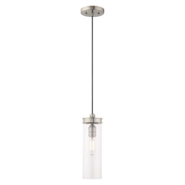 Art Glass Mini Pendants 1 Light Brushed Nickel Mini Pendant