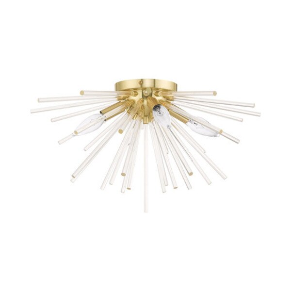 Utopia 4 Light Satin Brass Ceiling Mount