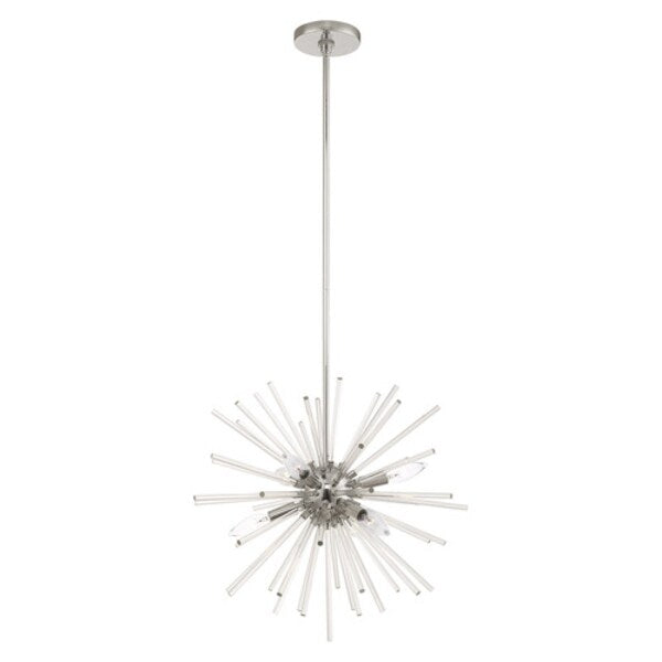 Utopia 6 Light Polished Chrome Pendant Chandelier