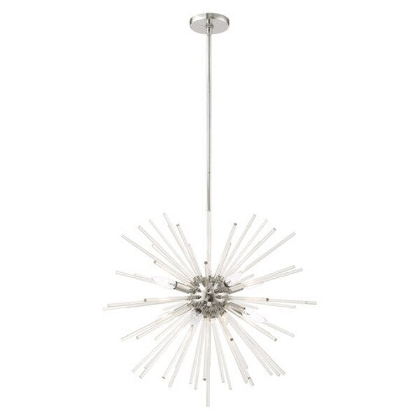 Utopia 8 Light Polished Chrome Pendant Chandelier