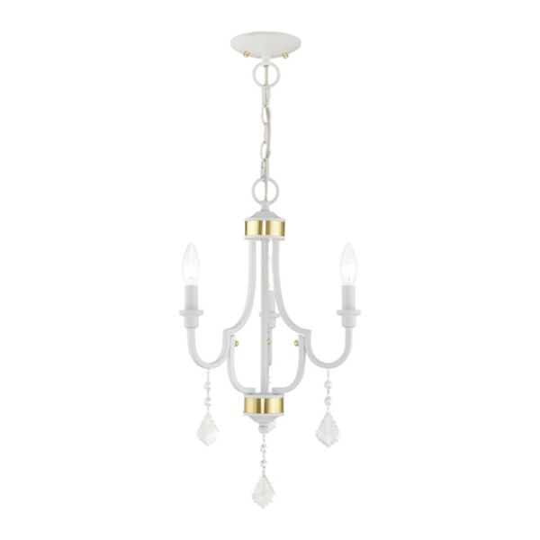Glendale 3 Light White Mini Chandelier