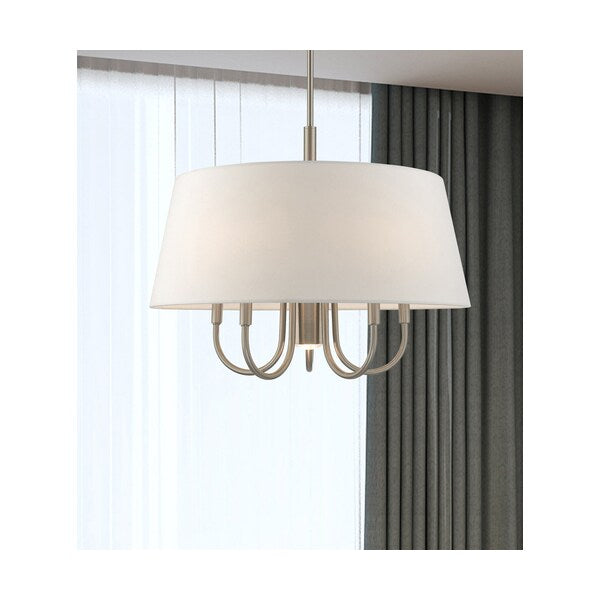 Belclaire 6 Light Brushed Nickel Pendant Chandelier