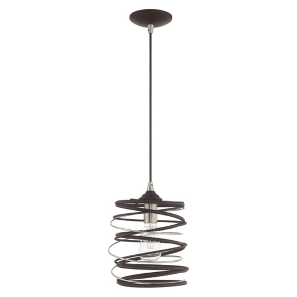 Geometric Shade Mini Pendants 1 Light Bronze Mini Pendant