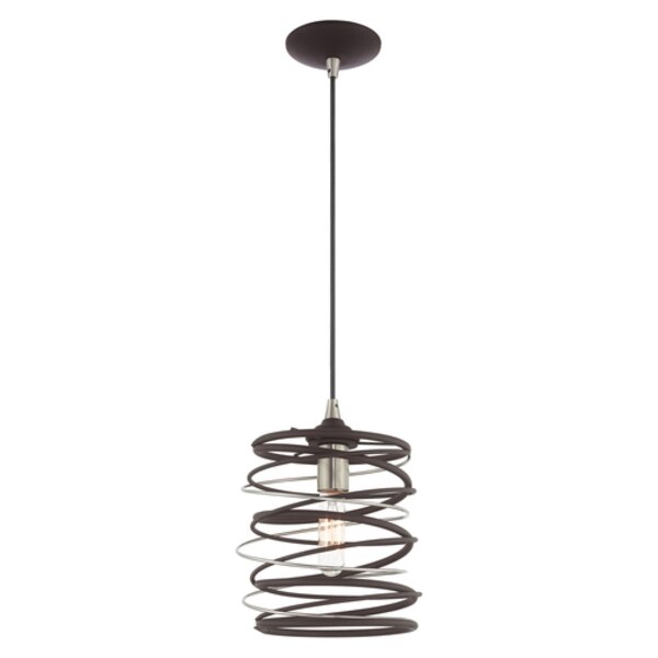 Geometric Shade Mini Pendants 1 Light Bronze Mini Pendant