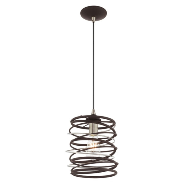Geometric Shade Mini Pendants 1 Light Bronze Mini Pendant