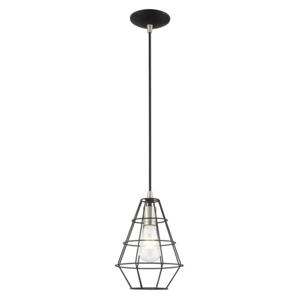 Geometric Shade Mini Pendants 1 Light Black Mini Pendant
