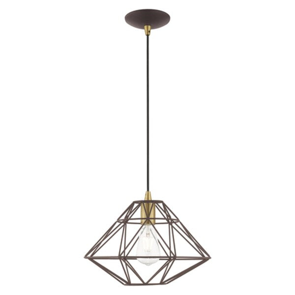 Geometric Shade Mini Pendants 1 Light Br
