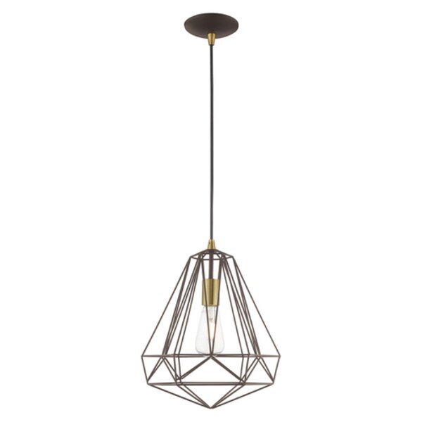 Geometric Shade Mini Pendants 1 Light Bronze Mini Pendant