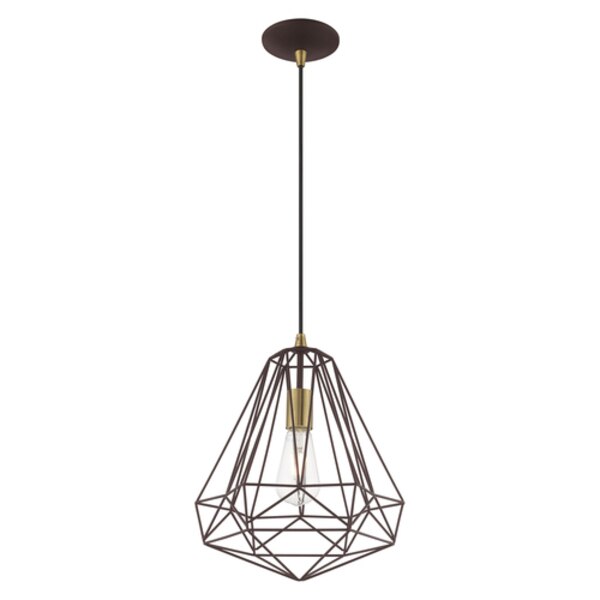 Geometric Shade Mini Pendants 1 Light Bronze Mini Pendant