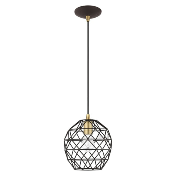 Geometric Shade Mini Pendants 1 Light Bronze Mini Pendant