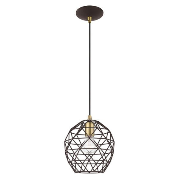 Geometric Shade Mini Pendants 1 Light Bronze Mini Pendant