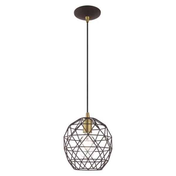 Geometric Shade Mini Pendants 1 Light Bronze Mini Pendant