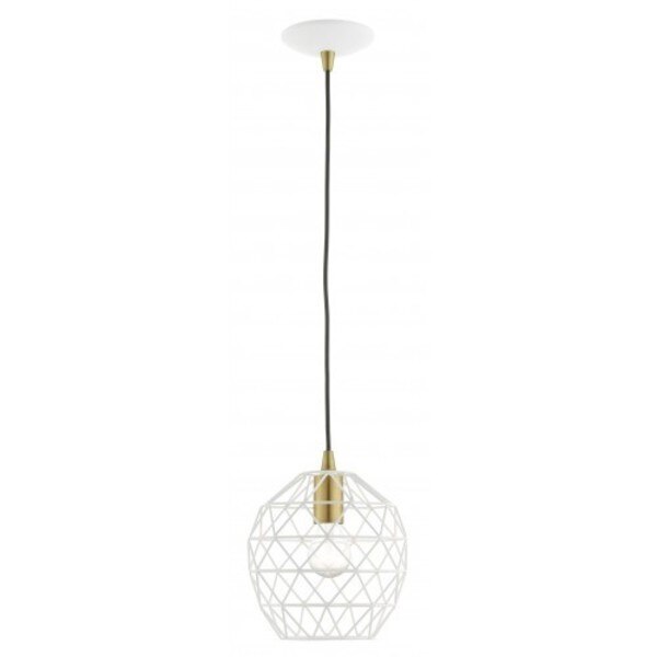 White Pendant, 1 Light