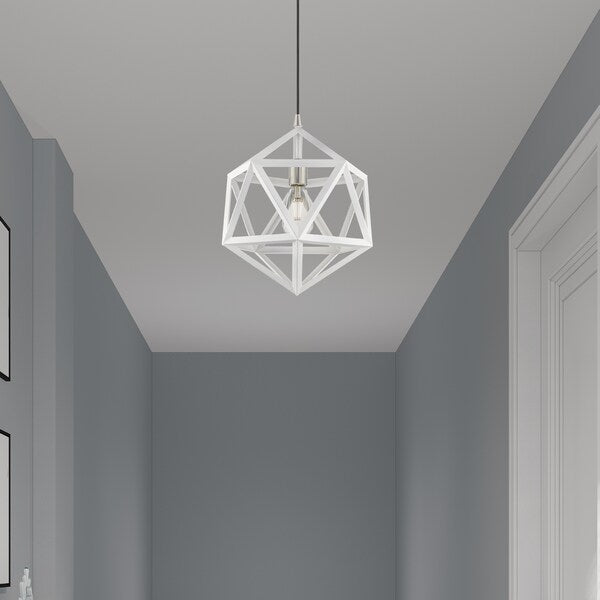 Geometric Shade Mini Pendants 1 Light White Mini Pendant