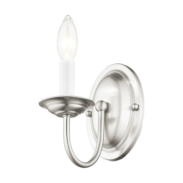 Home Basics 1 Light Brushed Nickel Wall