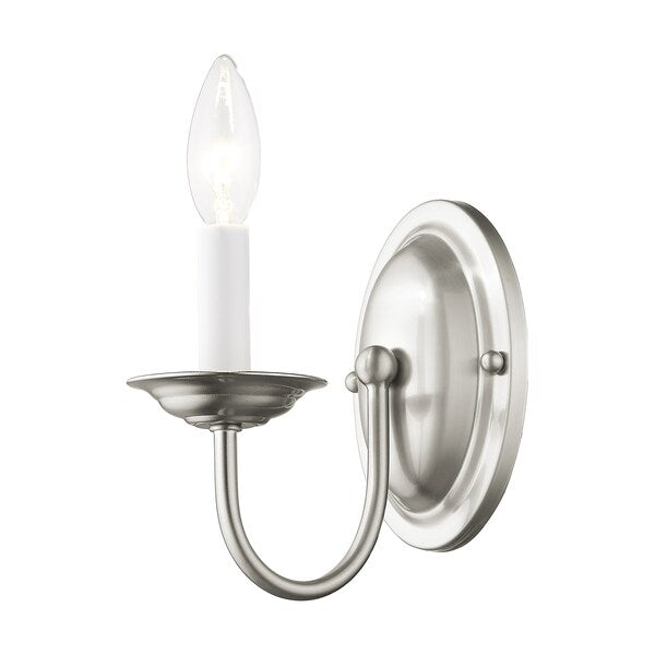 Home Basics 1 Light Brushed Nickel Wall