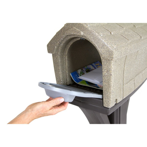 Classic Home Mailbox, Washed Stone/Espres