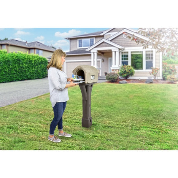 Classic Home Mailbox, Washed Stone/Espres