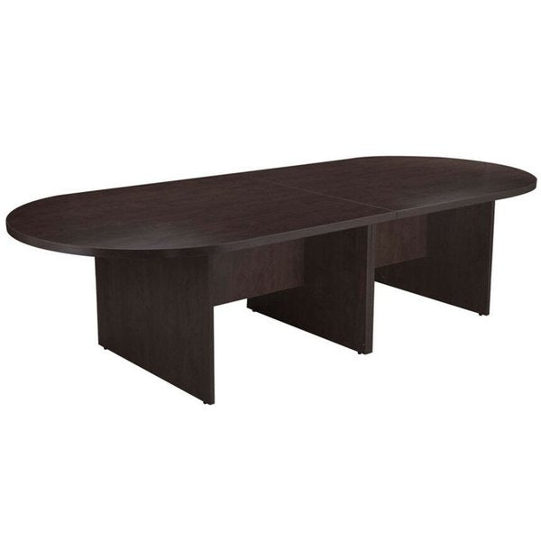 Race Track Conference Table, 10 Ft, Mahogany
