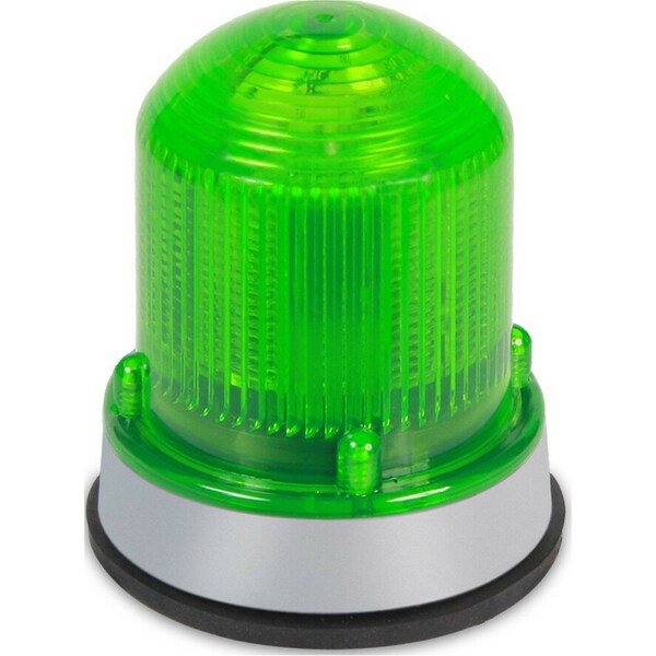 Warning Light, LED, 120VAC, Green, 65 FPM
