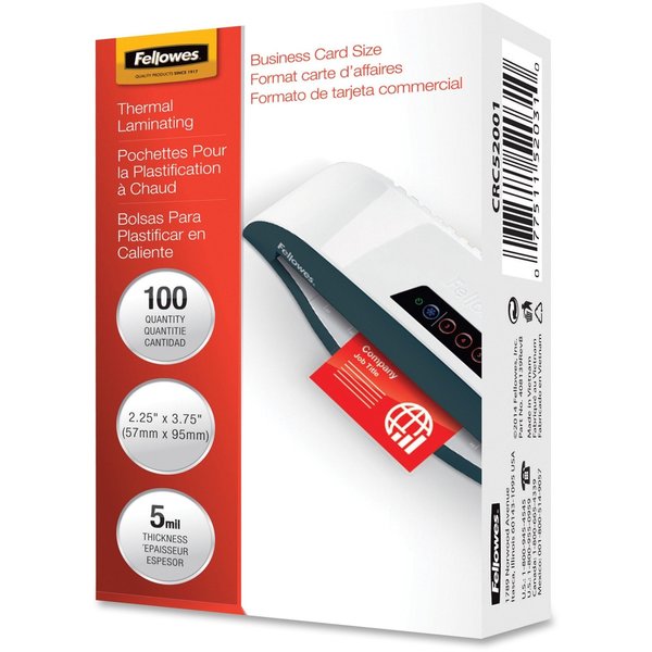 Laminating Pouch, Card, 5 mil, PK100