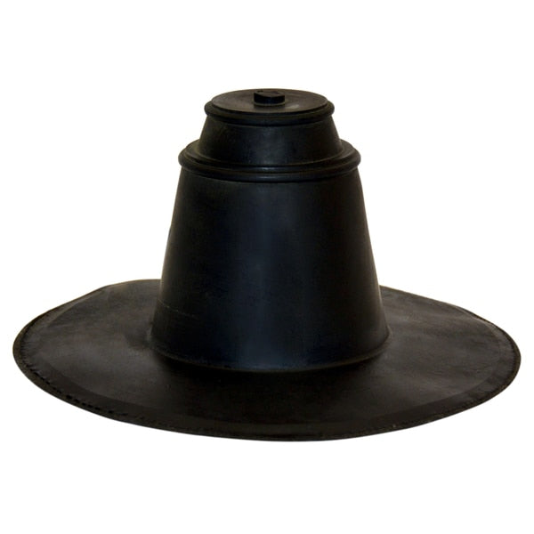 Roof Flashing With Adhesive Tape Ring, Small, Black EPDM, 1-3/4