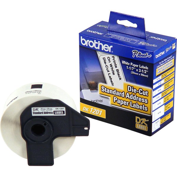 Printer Label, Black/White, Labels/Roll: 400