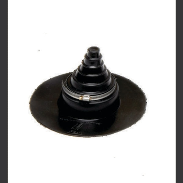 Roof Flashing With Adhesive Tape Ring, Medium, Black EPDM, 1