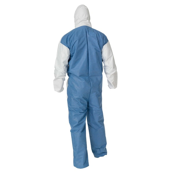 Hooded Coveralls, White, M, Elastic, PK25, White, Zipper