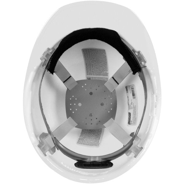 Front Brim Hard Hat, Type 1, Class E, Ratchet (4-Point), White