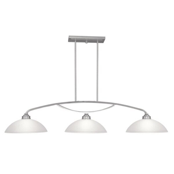 Somerset 3 Light Brushed Nickel Billiard/Island