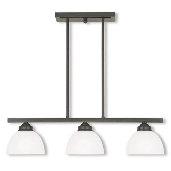 Somerset 3 Light English Bronze Linear Chandelier