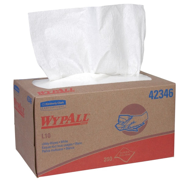Dry Wipe, White, Box, Paper, 24 PK, 250 Wipes