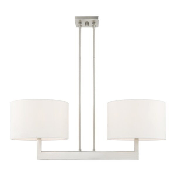 Hayworth 2 Light Brushed Nickel Linear Chandelier