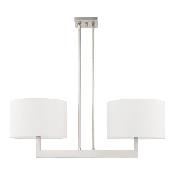 Hayworth 2 Light Brushed Nickel Linear Chandelier