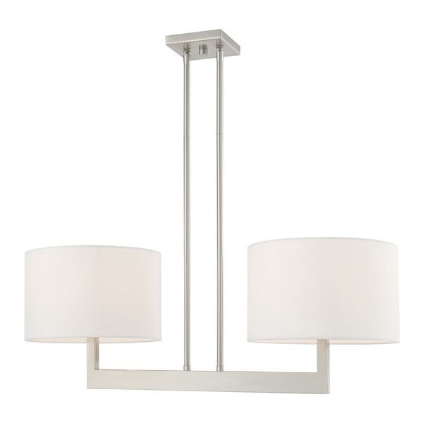 Hayworth 2 Light Brushed Nickel Linear Chandelier