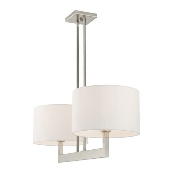 Hayworth 2 Light Brushed Nickel Linear Chandelier
