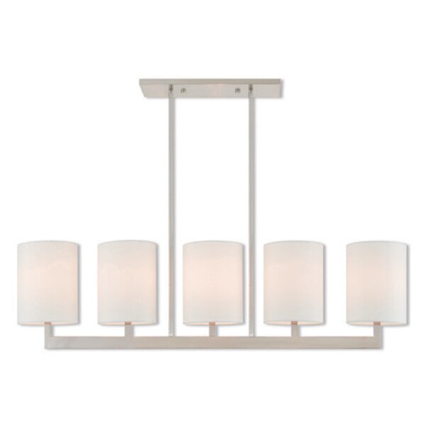 Hayworth 5 Light Brushed Nickel Linear Chandelier