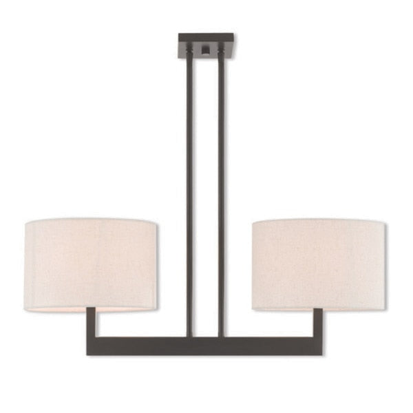 Hayworth 2 Light Bronze Linear Chandelier