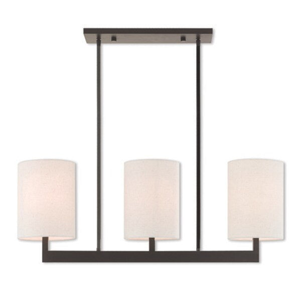 Hayworth 3 Light Bronze Linear Chandelier