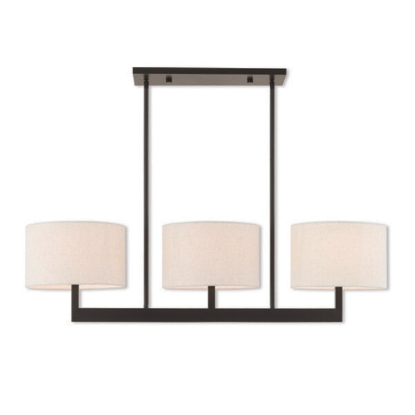 Hayworth 3 Light Bronze Linear Chandelier