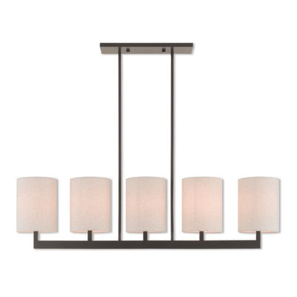 Hayworth 5 Light Bronze Linear Chandelier