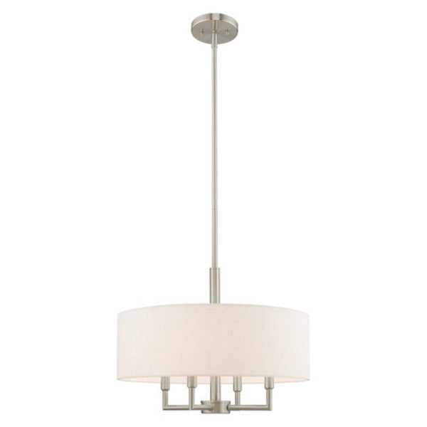 Meridian 4 Light Brushed Nickel Pendant Chandelier