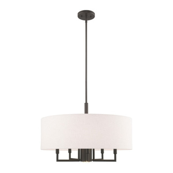 Meridian 6 Light English Bronze Pendant