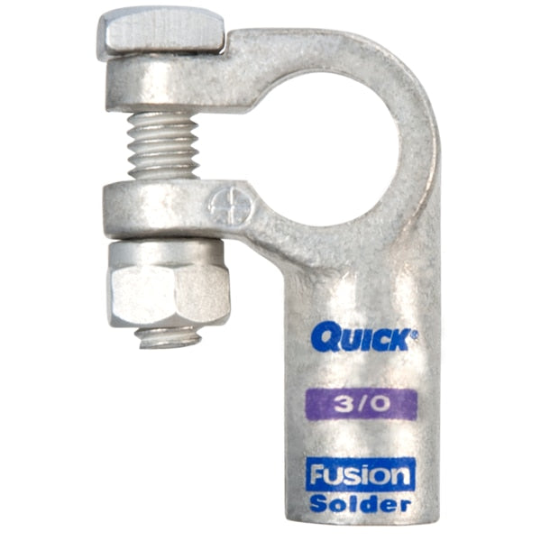 Left. Elbow Solder Clamp, Neg, 1 and 2 Ga