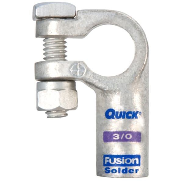 Left. Elbow Solder Clamp, Neg, 1-2 Ga, PK50