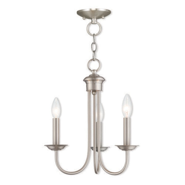 Estate 3 Light Brushed Nickel Mini Chand