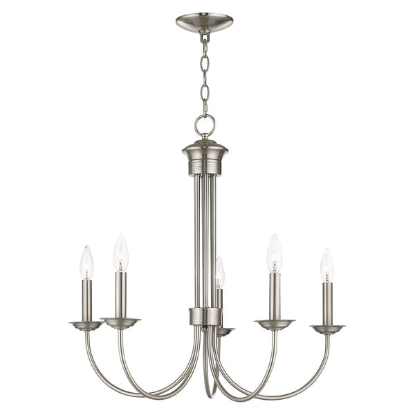Estate 5 Light Brushed Nickel Chandelier