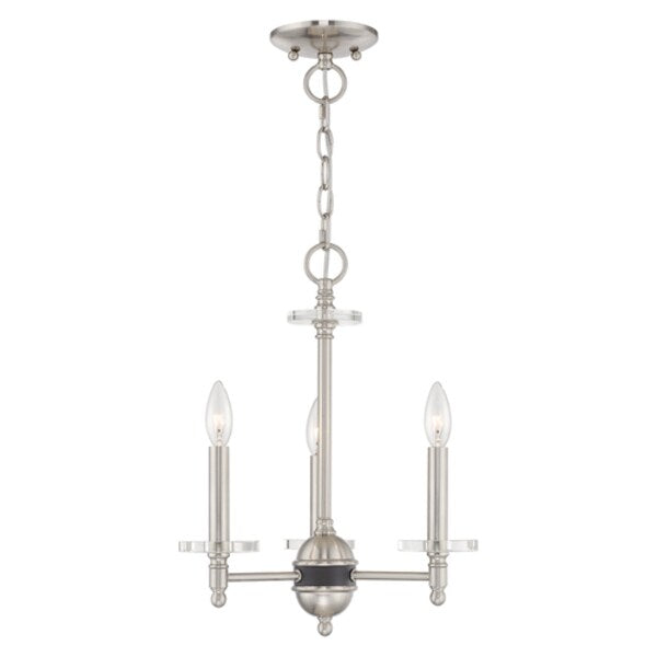 Bancroft 3 Light Brushed Nickel Mini Chandelier